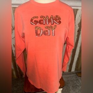 NEW Comfort Colors Football long sleeve t shirt NWT size large